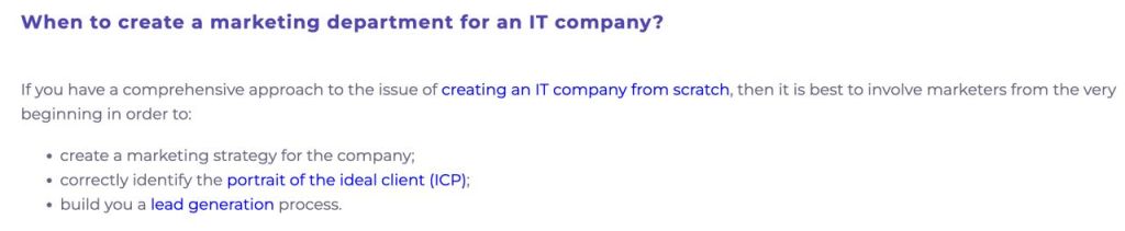 example of internal linking